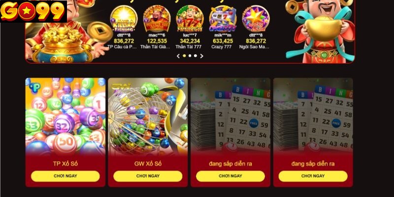 Top game xổ số hàng đầu tại nhà cái Go99